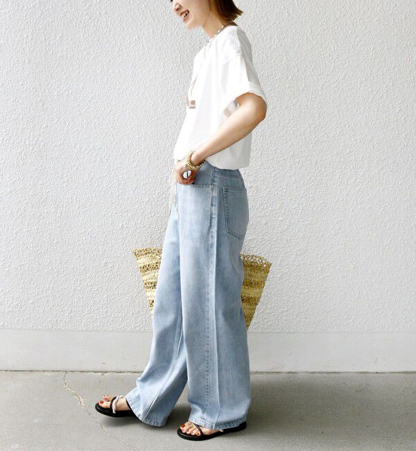 SHIPS for women「【SHIPS別注】81BRANCA:ロゴ 5分袖 TEE」|Tシャツ・カットソー|