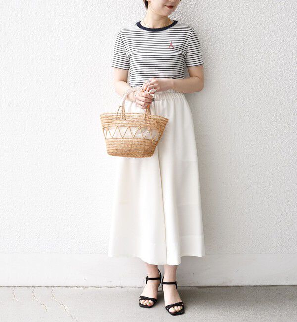 SHIPS any「【SHIPS any別注】PETIT BATEAU: ロゴ プリント コンパクト ボーダー TEE 25SS」|Tシャツ・カットソー|