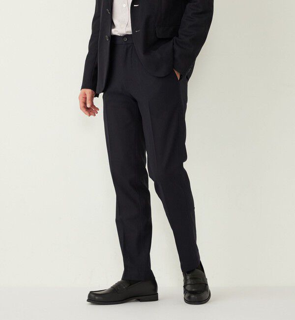 SHIPS Colors 「SHIPS Colors:〈洗濯機可能〉シャリル ジャージー イージー スラックス◇」|スラックス|ネイビー