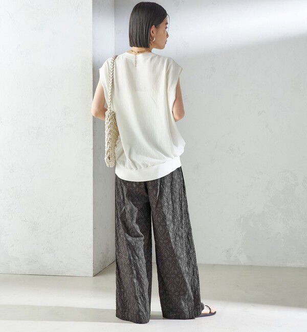 SHIPS for women「〈手洗い可能〉コットン ドビー ウエスト ゴム ギャザー パンツ」|その他|