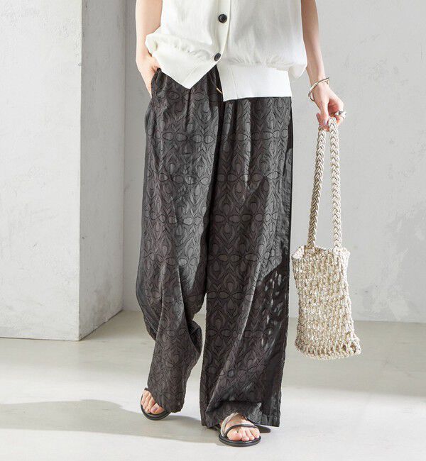 SHIPS for women「〈手洗い可能〉コットン ドビー ウエスト ゴム ギャザー パンツ」|その他|