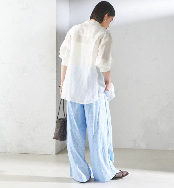 SHIPS for women「〈手洗い可能〉コットン ドビー ウエスト ゴム ギャザー パンツ」|その他|