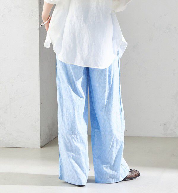 SHIPS for women「〈手洗い可能〉コットン ドビー ウエスト ゴム ギャザー パンツ」|その他|