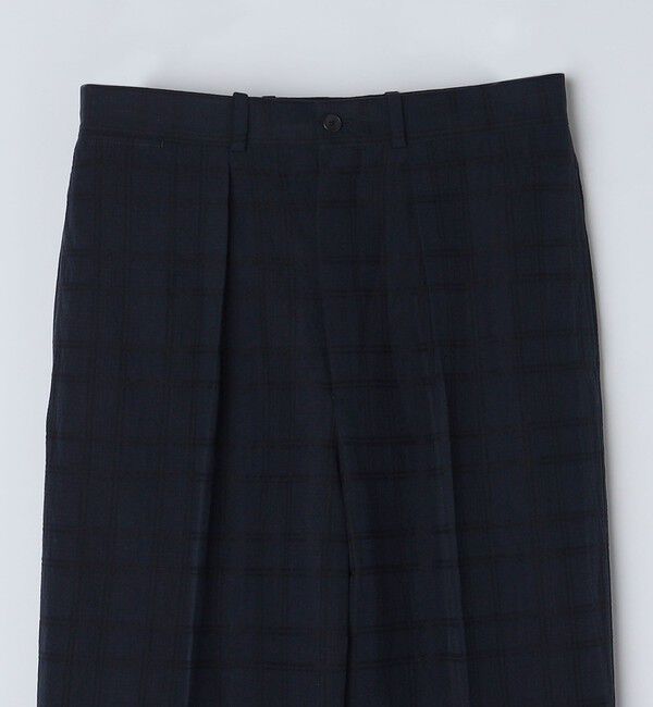 SHIPS「BERNARD ZINS: WALLIS コットン/リネン チェック スラックス」|スラックス|