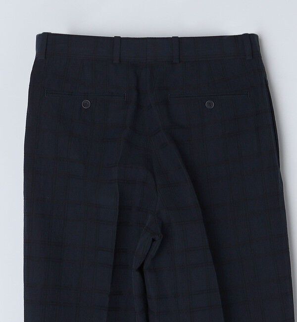 SHIPS「BERNARD ZINS: WALLIS コットン/リネン チェック スラックス」|スラックス|