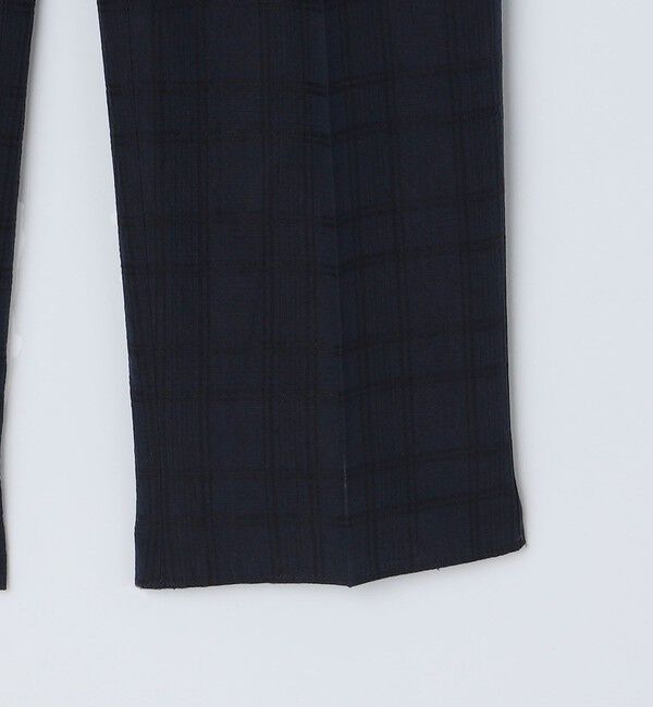 SHIPS「BERNARD ZINS: WALLIS コットン/リネン チェック スラックス」|スラックス|