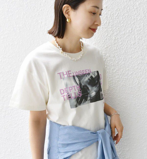 SHIPS for women「【WEB限定】フォト 刺繍 TEE」|Tシャツ・カットソー|