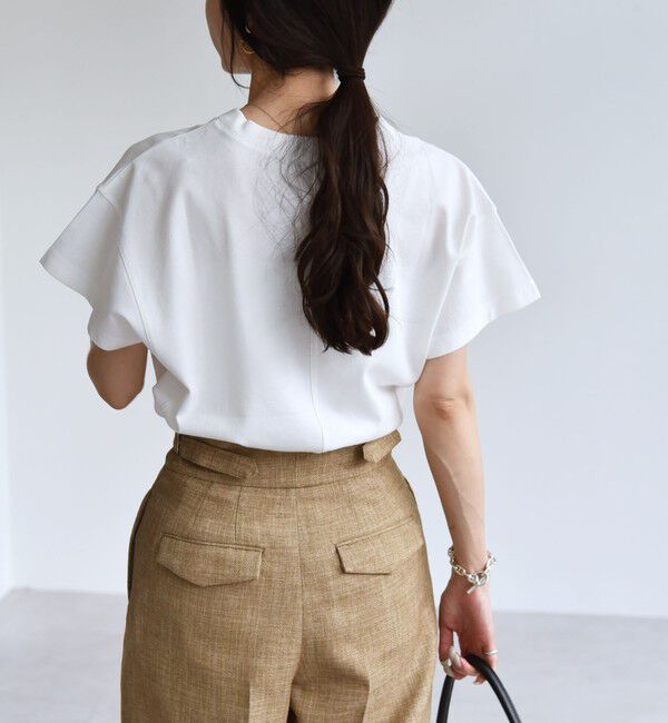 quaranciel「quaranciel:〈洗濯機可能〉カノコ Vガゼット ショートスリーブ クルーネック TEE」|Tシャツ・カットソー|