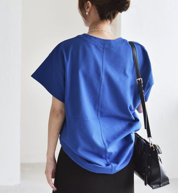 quaranciel「quaranciel:〈洗濯機可能〉カノコ Vガゼット ショートスリーブ クルーネック TEE」|Tシャツ・カットソー|