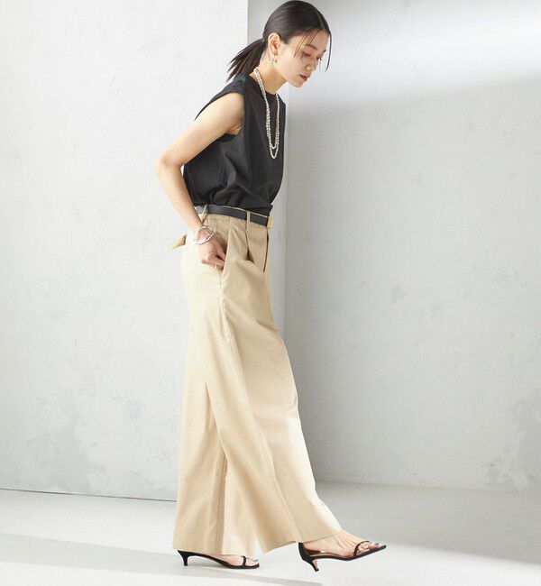 SHIPS for women「〈接触冷感〉ポンチ ノースリーブ プルオーバー」|Tシャツ・カットソー|