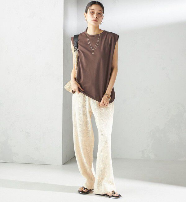 SHIPS for women「〈接触冷感〉ポンチ ノースリーブ プルオーバー」|Tシャツ・カットソー|