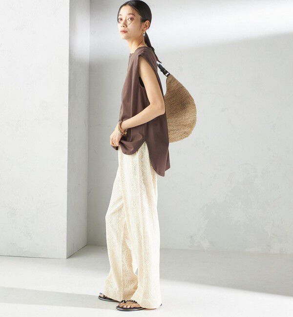 SHIPS for women「〈接触冷感〉ポンチ ノースリーブ プルオーバー」|Tシャツ・カットソー|