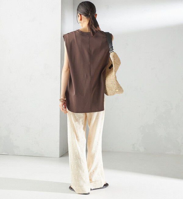 SHIPS for women「〈接触冷感〉ポンチ ノースリーブ プルオーバー」|Tシャツ・カットソー|