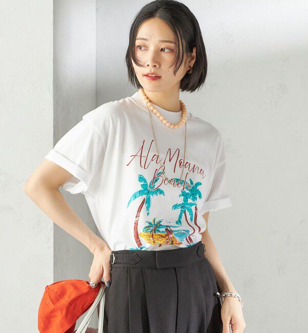 SHIPS for women「【SHIPS別注】TENNESSEE:イージー ショート スリーブ TEE」|Tシャツ・カットソー|ホワイト
