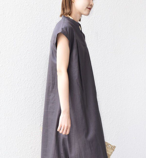 SHIPS for women「《予約》【WEB限定】〈手洗い可能〉リネン レーヨン コーティング ワンピース」|ワンピース|