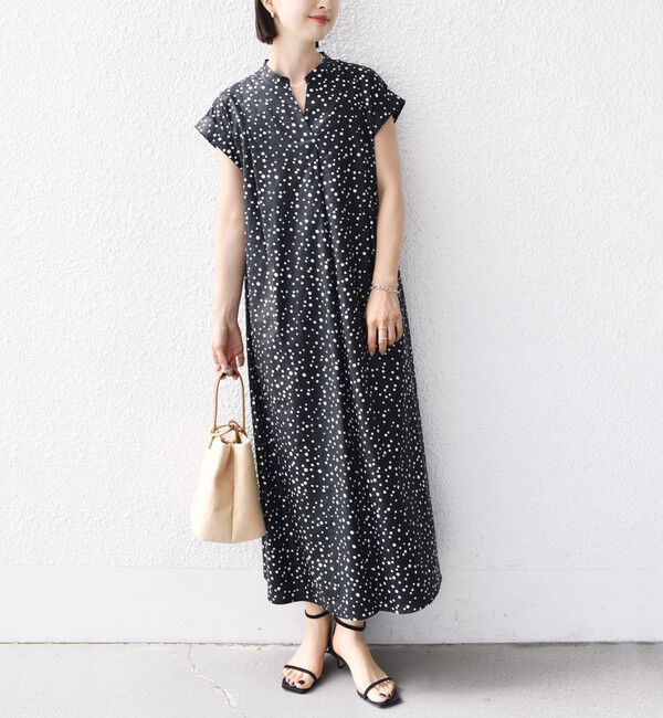 SHIPS for women「《予約》【WEB限定】〈手洗い可能〉リネン レーヨン コーティング ワンピース」|ワンピース|