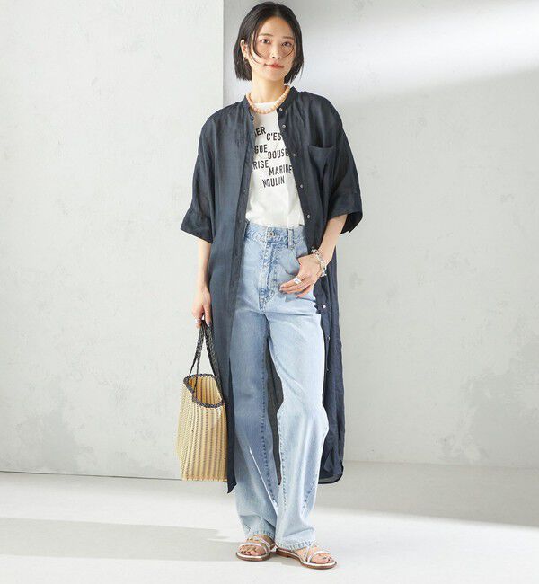 SHIPS for women「プラチナ ヴェール フレンチ スリーブ TEE」|Tシャツ・カットソー|