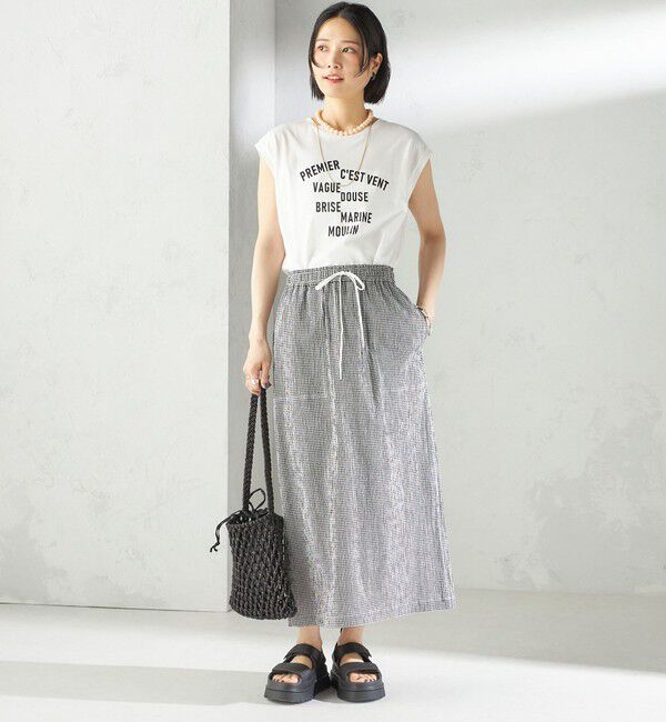 SHIPS for women「プラチナ ヴェール フレンチ スリーブ TEE」|Tシャツ・カットソー|