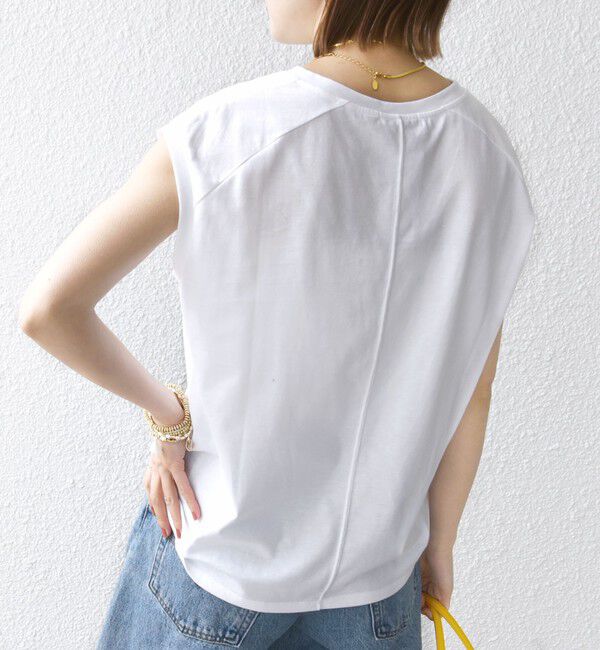 SHIPS for women「プラチナ ヴェール フレンチ スリーブ TEE」|Tシャツ・カットソー|