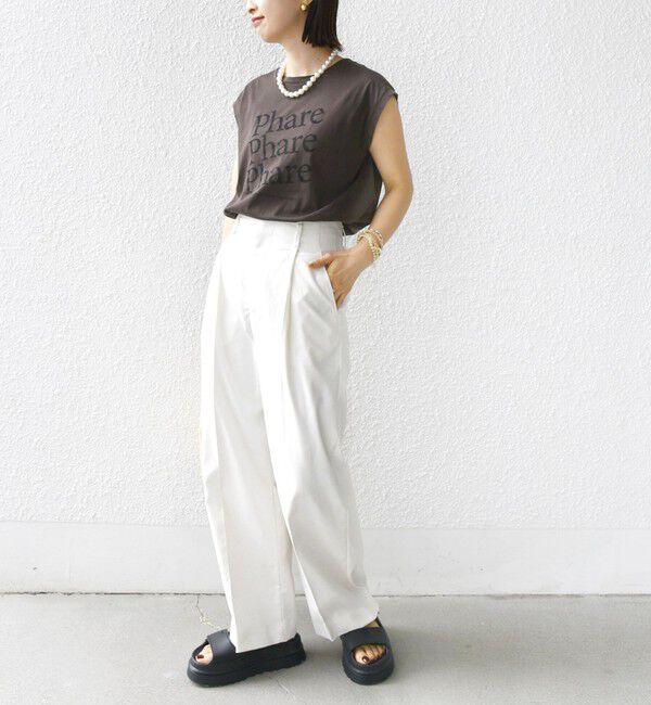 SHIPS for women「プラチナ ヴェール フレンチ スリーブ TEE」|Tシャツ・カットソー|