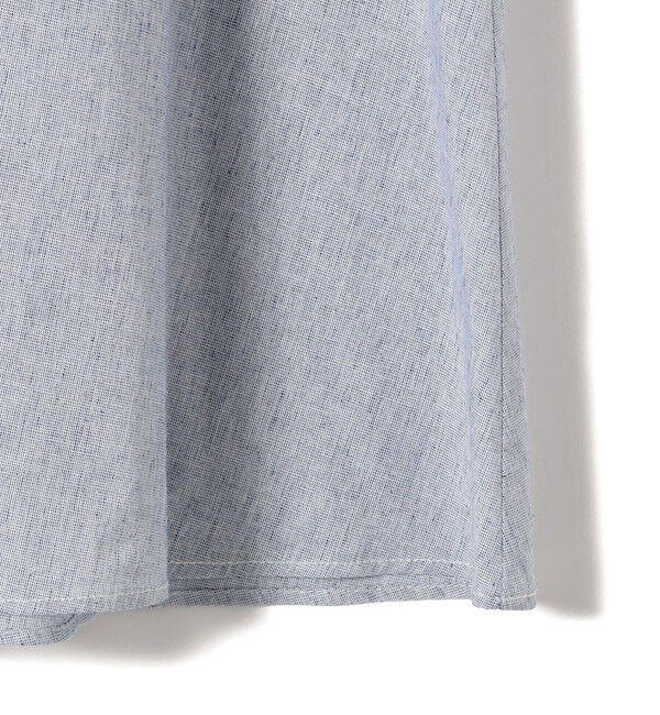 SHIPS for women「〈接触冷感・手洗い可能〉麻混 シャンブレー フレア ワンピース」|ワンピース|