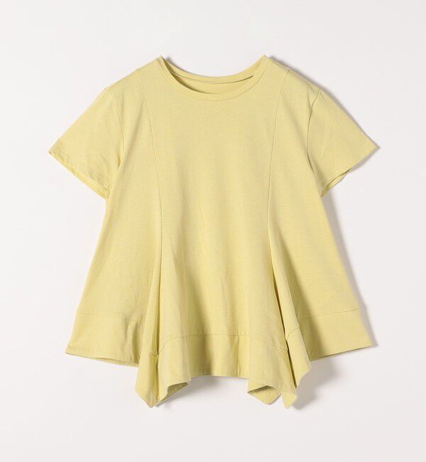 quaranciel「quaranciel:〈手洗い可能〉ハンカチーフヘム フレア クルーネック TEE」|Tシャツ・カットソー|