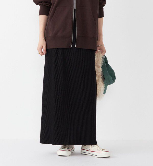 SHIPS Colors 「SHIPS Colors:〈手洗い可能・UVケア〉テレコ タイトスカート」|タイト|ブラック