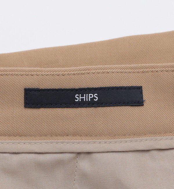 SHIPS「SHIPS: 〈手洗い可能〉ノープリーツ ツイル 4WAY ストレッチ パンツ」|スラックス|