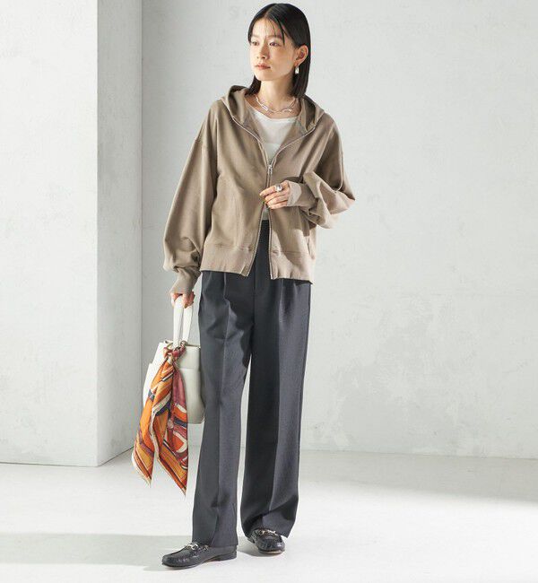 SHIPS for women「ミニ 裏毛 ジップ アップ フーディ」|パーカー|