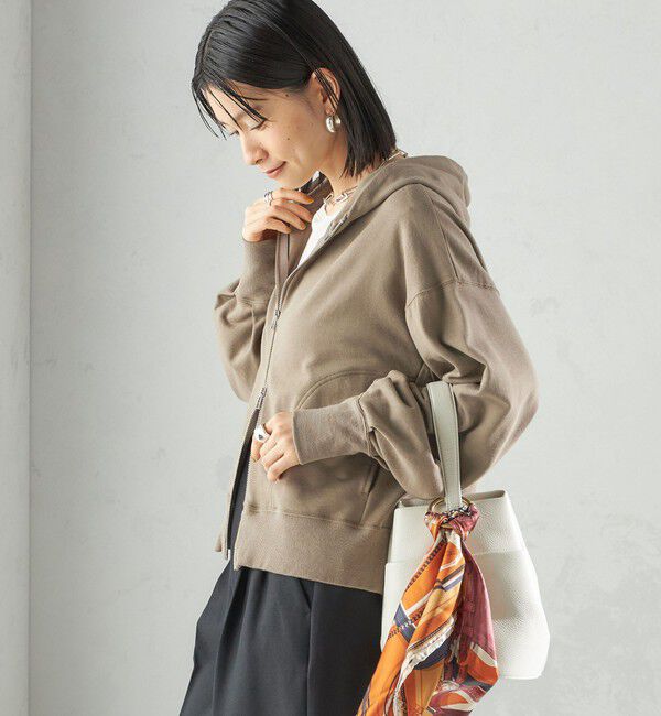 SHIPS for women「ミニ 裏毛 ジップ アップ フーディ」|パーカー|