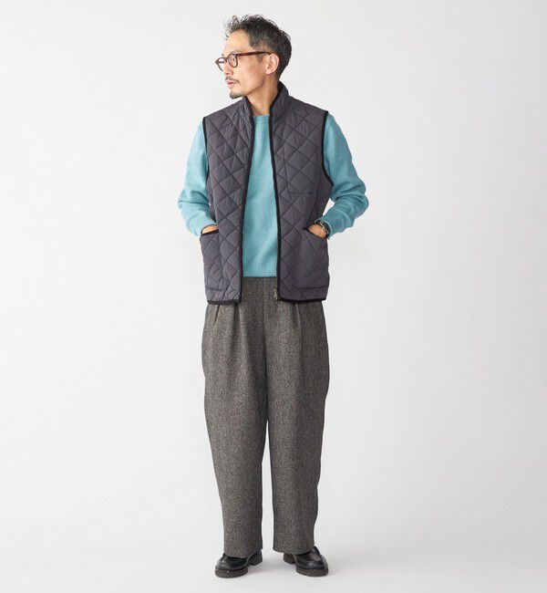 SHIPS「SHIPS:〈手洗い可能〉メランジ タック バギー スラックス」|スラックス|