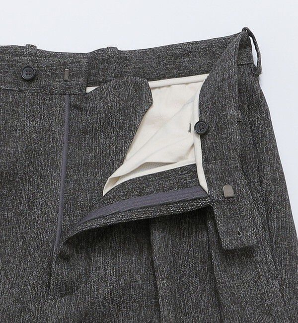 SHIPS「SHIPS:〈手洗い可能〉メランジ タック バギー スラックス」|スラックス|