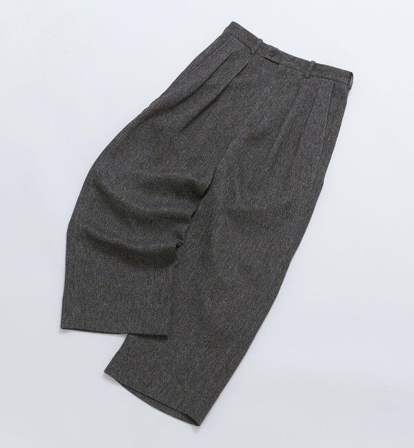 SHIPS「SHIPS:〈手洗い可能〉メランジ タック バギー スラックス」|スラックス|