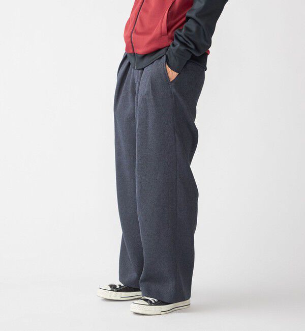 SHIPS「SHIPS:〈手洗い可能〉メランジ タック バギー スラックス」|スラックス|