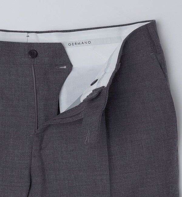 SHIPS「GERMANO: メランジ 1プリーツ スラックス」|スラックス|