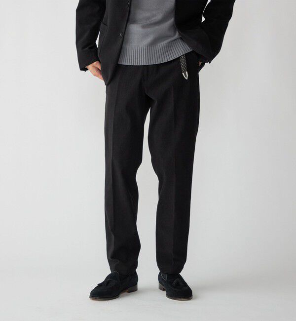 SHIPS「SHIPS:〈手洗い可能〉トリコット コーデュロイ スラックス (セットアップ対応)」|スラックス|ブラック