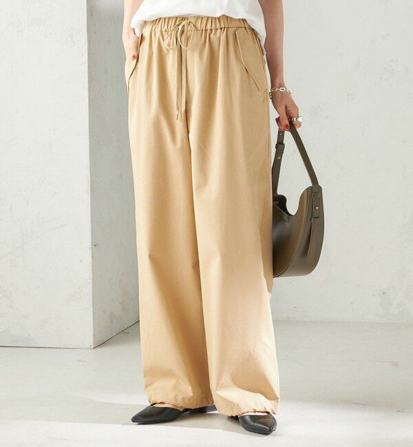 SHIPS for women「〈手洗い可 / 撥水加工〉サイド ポケット 裾 ドロスト パンツ」|その他|