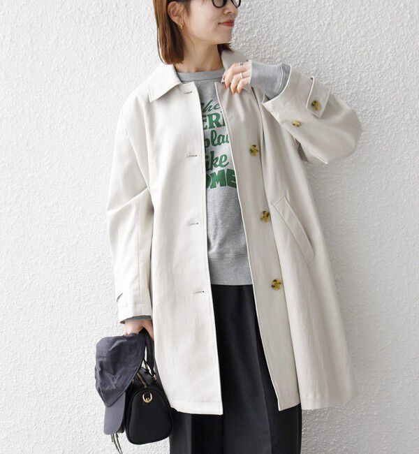 SHIPS any「SHIPS any:〈手洗い可能〉オーバー フレア ステンカラー コート」|ステンカラーコート|