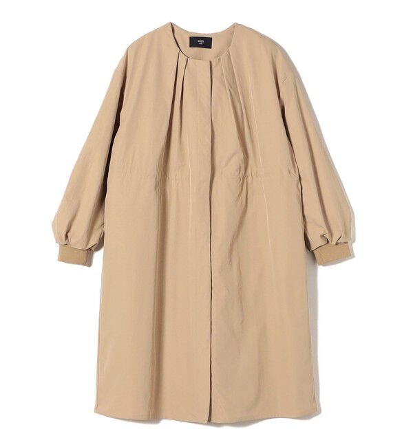 SHIPS Colors 「SHIPS Colors:〈手洗い可能〉ツイル ノーカラー タック コート◇」|ノーカラーコート|