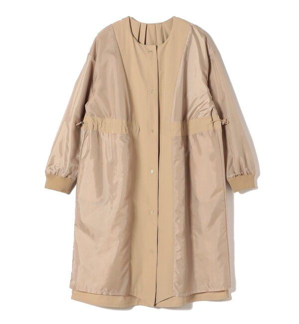 SHIPS Colors 「SHIPS Colors:〈手洗い可能〉ツイル ノーカラー タック コート◇」|ノーカラーコート|