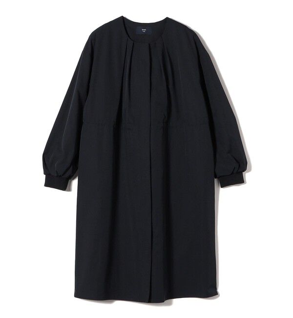 SHIPS Colors 「SHIPS Colors:〈手洗い可能〉ツイル ノーカラー タック コート◇」|ノーカラーコート|