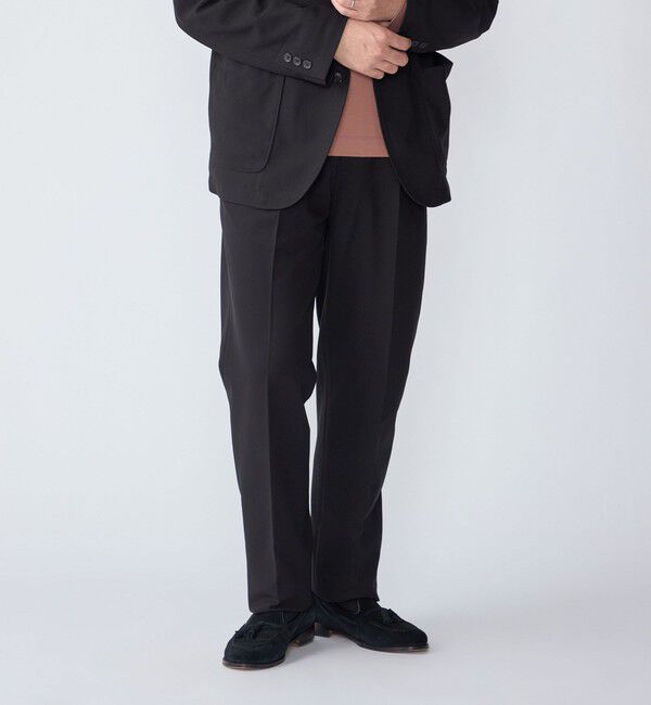 SHIPS「SHIPS:〈洗濯機可能〉FIELD SENSOR(R) 1プリーツ パンツ(セットアップ対応)」|スラックス|ブラック