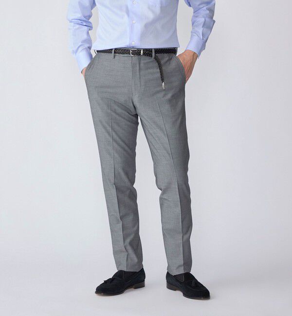 SHIPS「SHIPS:〈手洗い可能〉INFITEX 2WAY ストレッチ スラックス」|スラックス|チャコールグレー