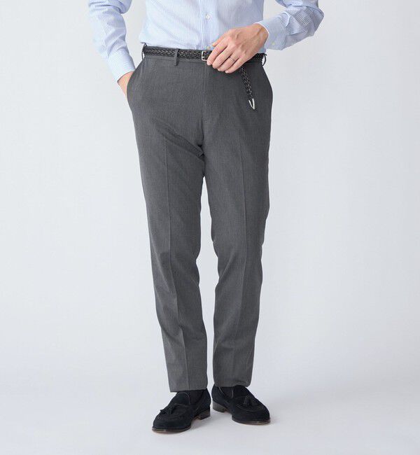 SHIPS「SHIPS:〈手洗い可能〉INFITEX 2WAY ストレッチ スラックス」|スラックス|ダークグレー