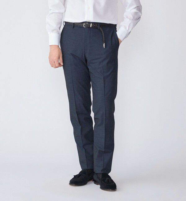 SHIPS「SHIPS:〈手洗い可能〉INFITEX 2WAY ストレッチ スラックス」|スラックス|コバルトブルー