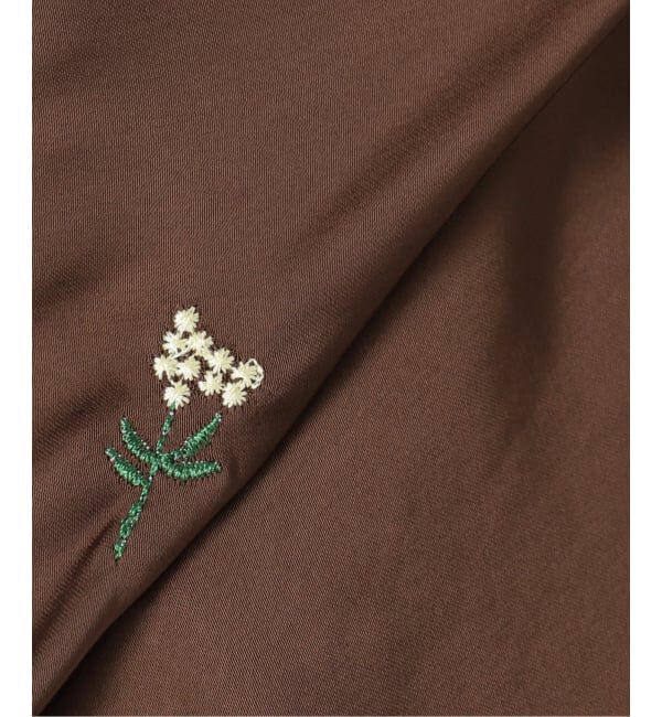 OUTDOOR PRODUCTS Usual Things「フラワーエンブロイダリーサテンイージーパンツ」|スラックス|