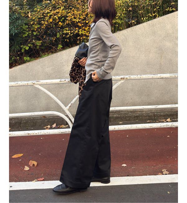 OUTDOOR PRODUCTS Usual Things「T/C ライトクロスワイドストレートパンツ」|スラックス|