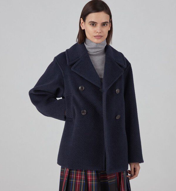 TOMORROWLAND collection「モヘヤダイヤゴナル ピーコート」|ピーコート|