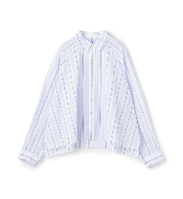 GALERIE VIE「コットン ラグランスリーブ ワイドシャツ」|シャツ・ブラウス|64 ブルー系