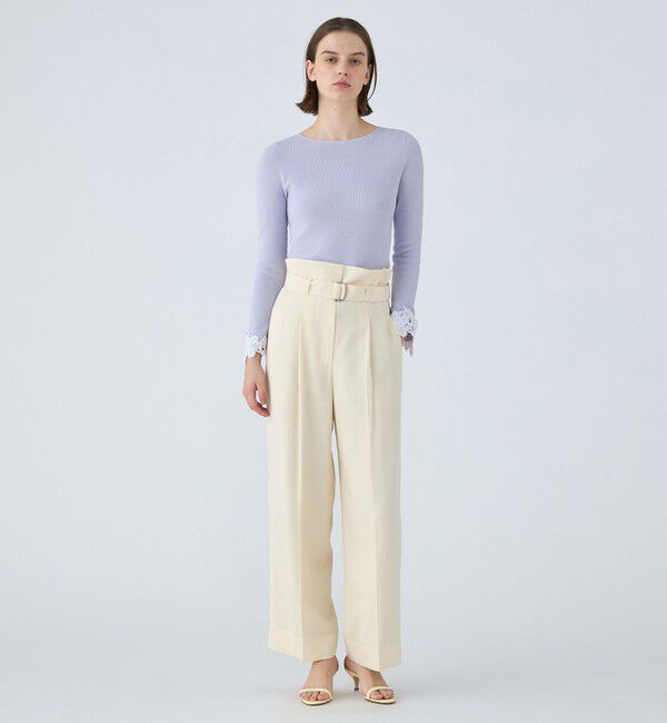 Ballsey「レーステープコンビ ボートネックプルオーバー」|ニット・セーター|